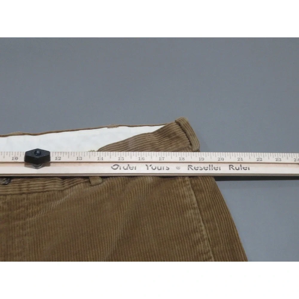 Brooks Brothers Corduroy Pants Mens 38x32 Brown Pockets Straight Casual